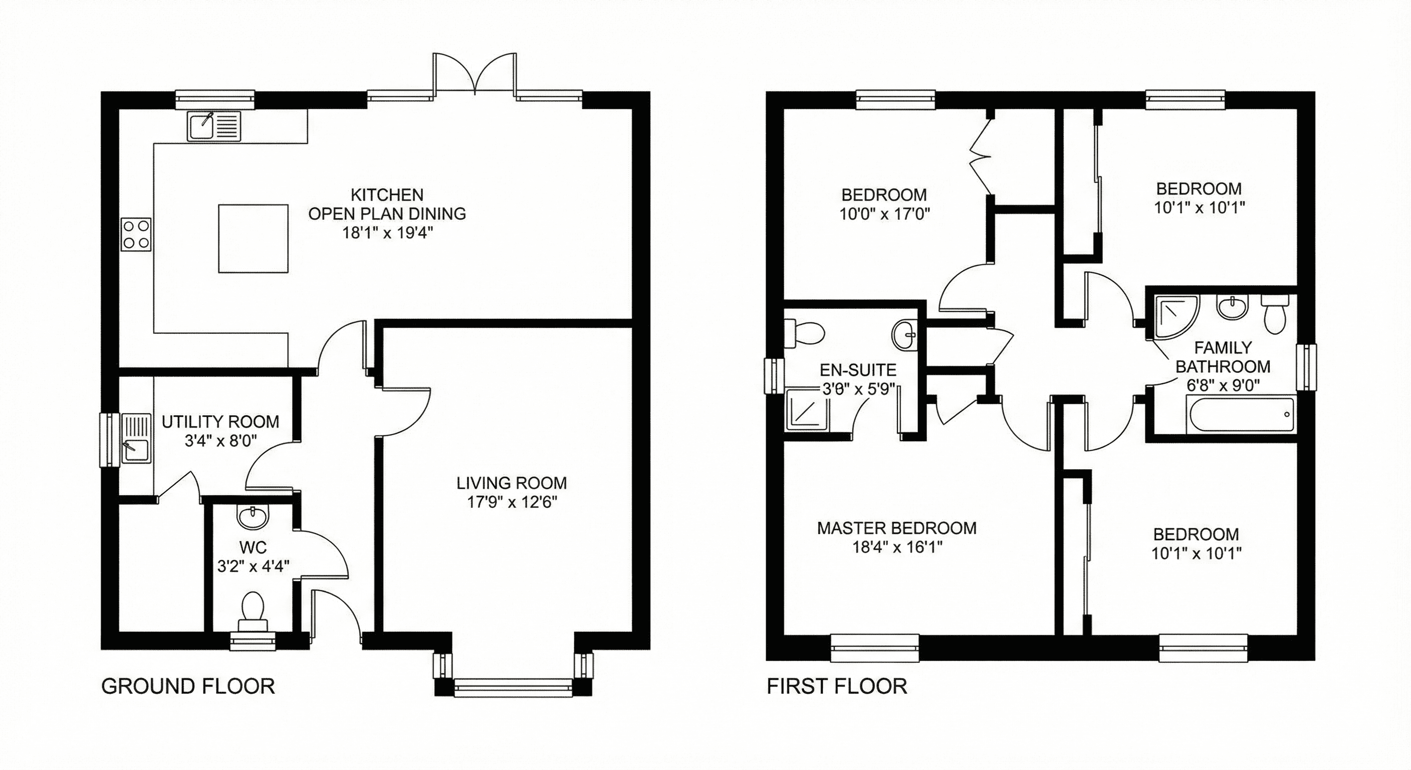 Appartement de plain-pied - croquis 2D
